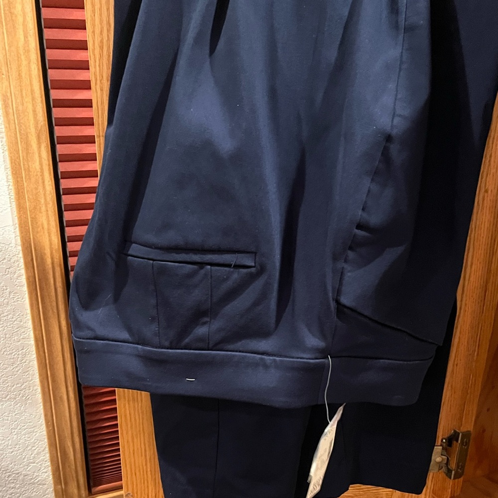 Pair of women’s navy blue pants with pockets